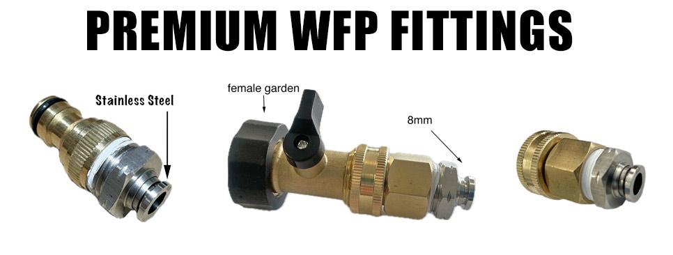 Premium hose tube fittings for water fed poles heavy duty hose fittings
