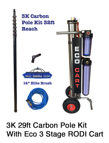 Eco 3 Stage Cart With 29ft 3K Carbon Pole Kit - SHIPS FREE