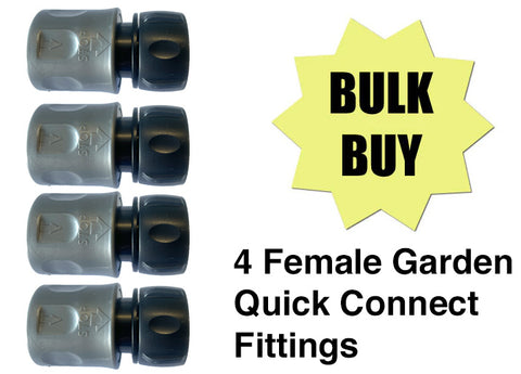 4 Pc's Female Garden Quick Connect