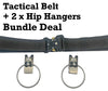 Tactical Work Belt + 2 Hip Hangers Bundle Deal
