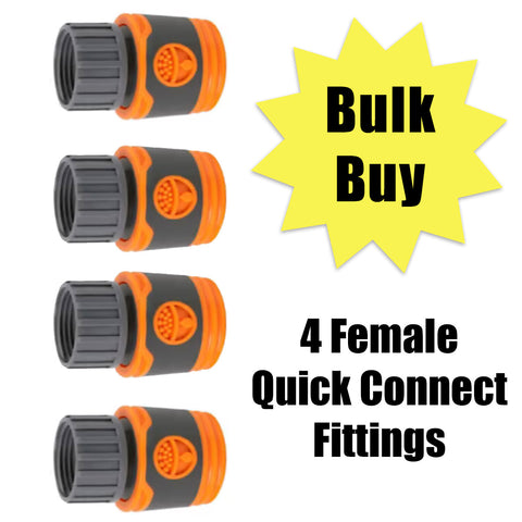 4 Pc's Female Garden Quick Connect