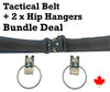 Tactical Work Belt + 2 Hip Hangers Bundle Deal