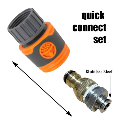 Female Garden to Female Quick Connect + Male Fitting