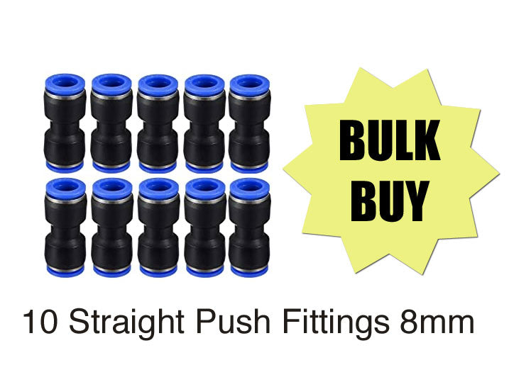 10 pack straight union push fitting 8mm 5/16" Canada