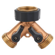 2 way Y brass hose valve