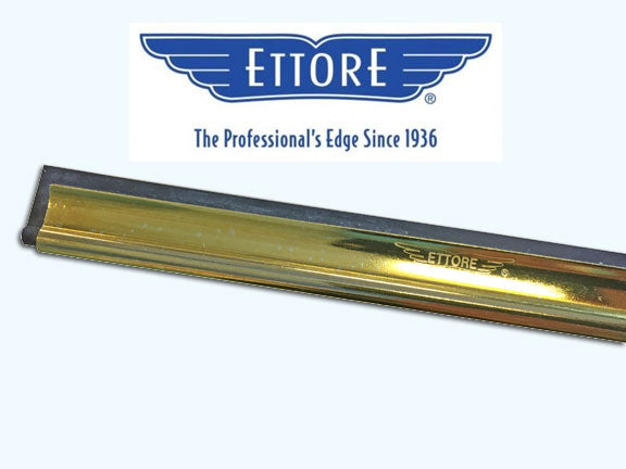 thumbnail image 2 of Ettore Solid Brass Window Squeegee Channel – Fits 6 To 22 Inches, With Rubber Head, Professional Cleaning Tool 2 of 6
