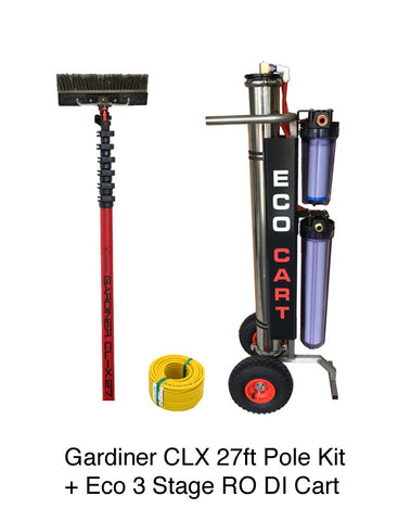 ECO 3 Stage RODI Cart + Gardiner CLX27ft Hybrid Pole Kit - SHIPS FREE